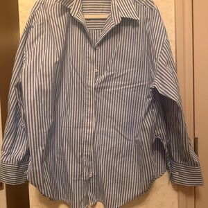 Daily Drills Blue and White Button Down Shirt